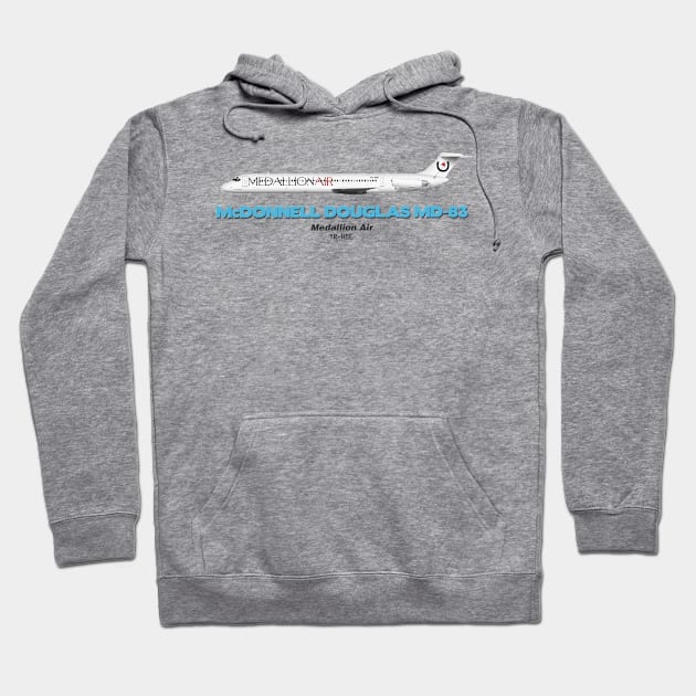 McDonnell Douglas MD-83 - Medallion Air Hoodie by TheArtofFlying